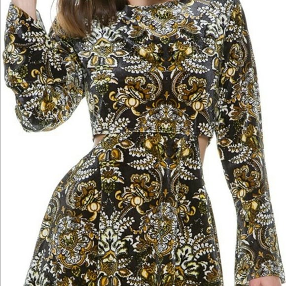 Volcom Velvet Cutout Mini Dress - Picture 3 of 10